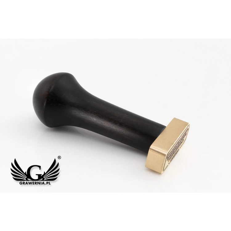 Stempel mosiężny do odbijania tuszem - wymiary: 42x17mm - FIB082