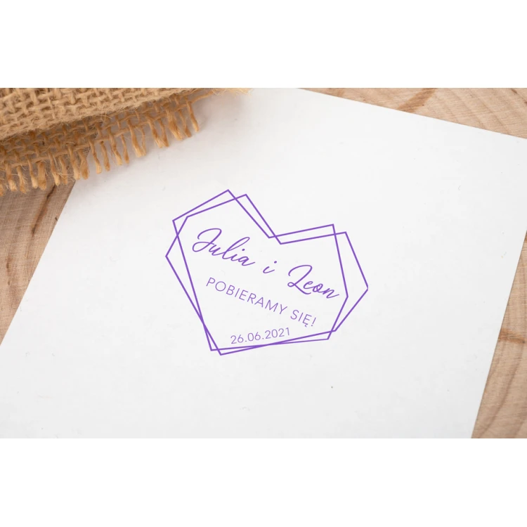 Stempel ślubny do odbijania w tuszu - średnica gryfu 50mm - STS005