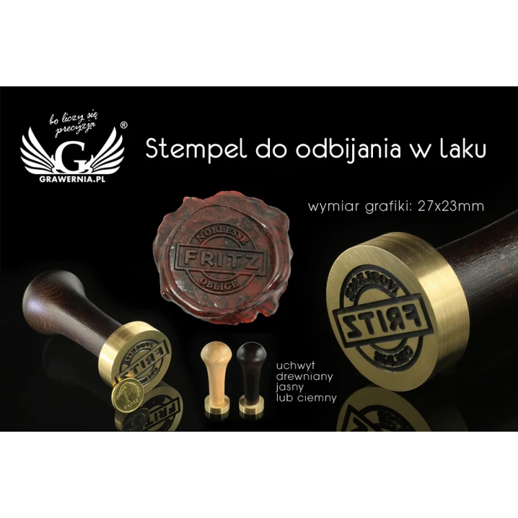 Stempel z logo do laku - średnica: 32mm - CNC