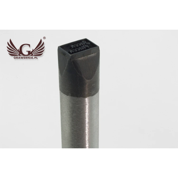 Stempel ze stali  do wybijania w metalu - wym odbicia 11,53x7,8mm - LASER