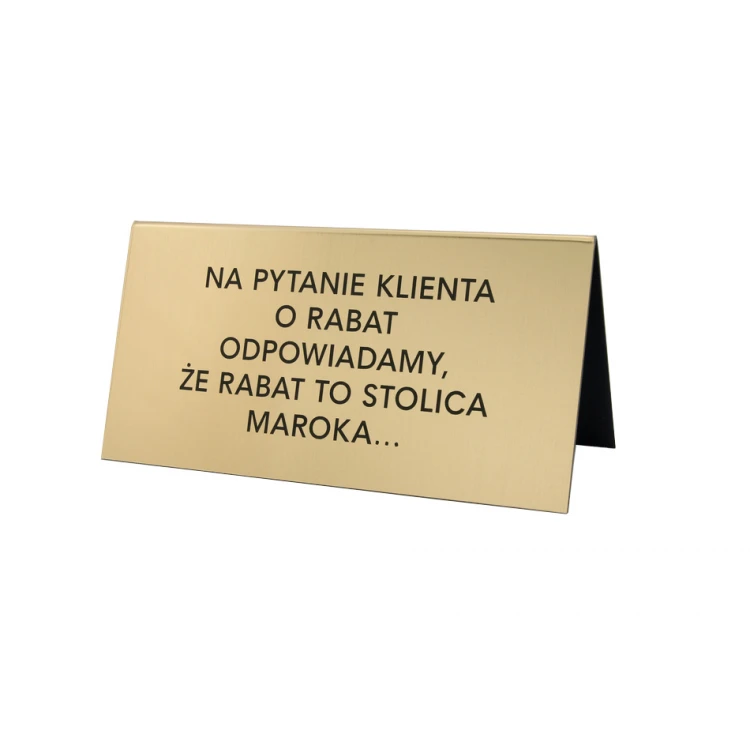 Stojaki informacyjne z dowolnym tekstem - wymiary: 195x100mm - ST026
