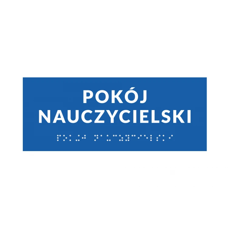 System tabliczek z pismem Braille'a dla szkół - wym. 200x80mm - PCW twarde - DECO BLUE - TAB353