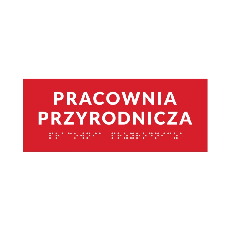 System tabliczek z pismem Braille'a dla szkół - wym. 200x80mm - PCW twarde - DECO RED - TAB364
