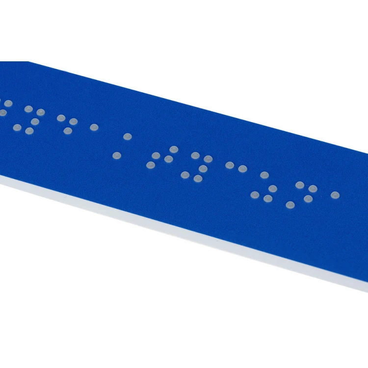 System tabliczek z pismem Braille'a dla szkół - numerek - wym. 60x45mm - PCW twarde - DECO BLUE - TAB361