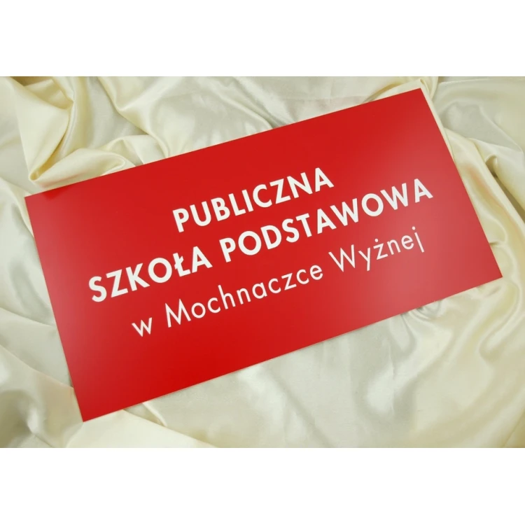 Szyld czerwony dla szkoły - SZ008 - wym. 450x230mm