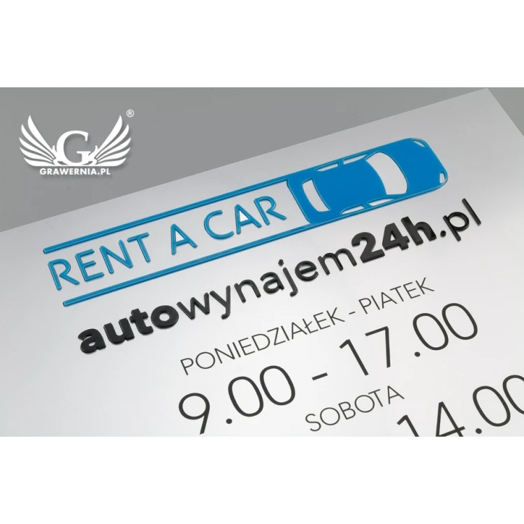 Szyld firmowy z wypukłym logo - SZ120 - wym. 275x250mm