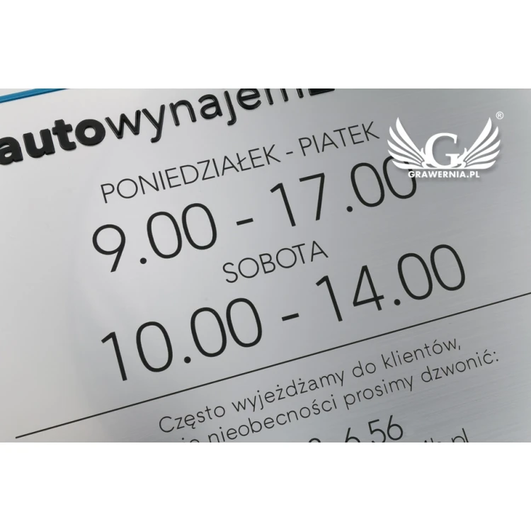 Szyld firmowy z wypukłym logo - SZ120 - wym. 275x250mm