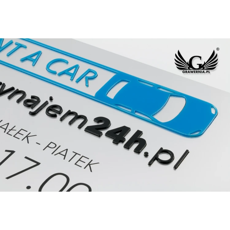 Szyld firmowy z wypukłym logo - SZ120 - wym. 275x250mm