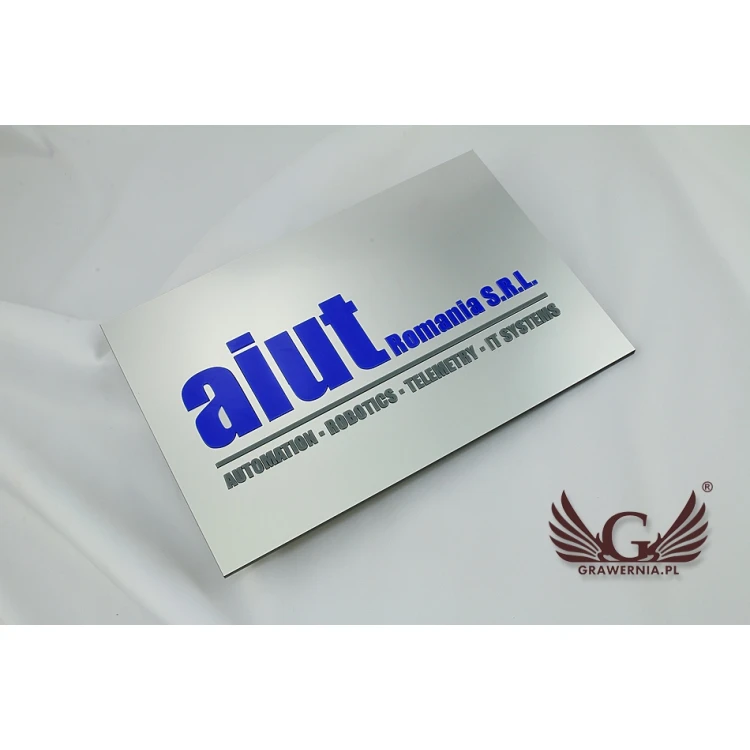 SZYLD FIRMOWY z WYPUKŁYM LOGO - kolorowy - SZ076 - wymiary 200x300mm