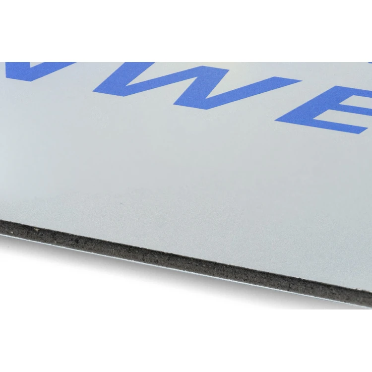 Szyld informacyjny DIBOND MAT srebrny 3mm - druk UV - wym. 900x300mm - SZUV028 