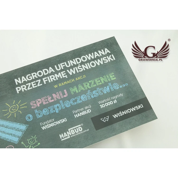 SZYLD KOLOROWY - PLEXI SZRONIONA gr. 3mm - wym. 410x210mm - DRUK UV - SZUV008