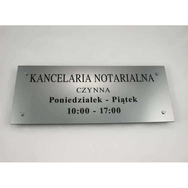 SZYLD NOTARIUSZA - kancelaria godziny - SZ036 - wym. 500x210mm