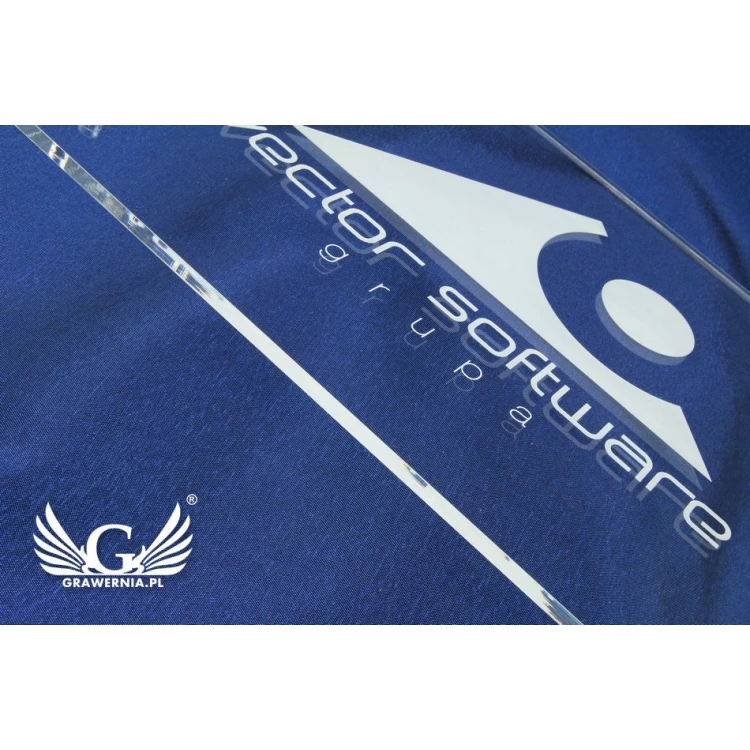Tablica Firmowa z Twoim logo - plexi grawerowana gr. 5mm - SZ087 - wym. 200x250mm