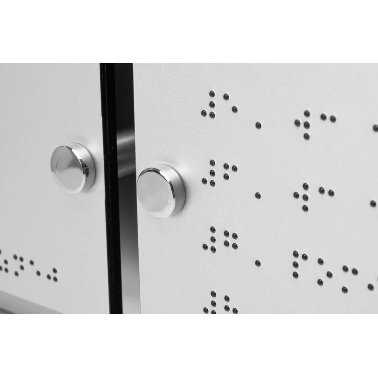 Tablica informacyjna z alfabetem Braille'a - grawerowana laserem - wym: 1000x600mm - TAB342 