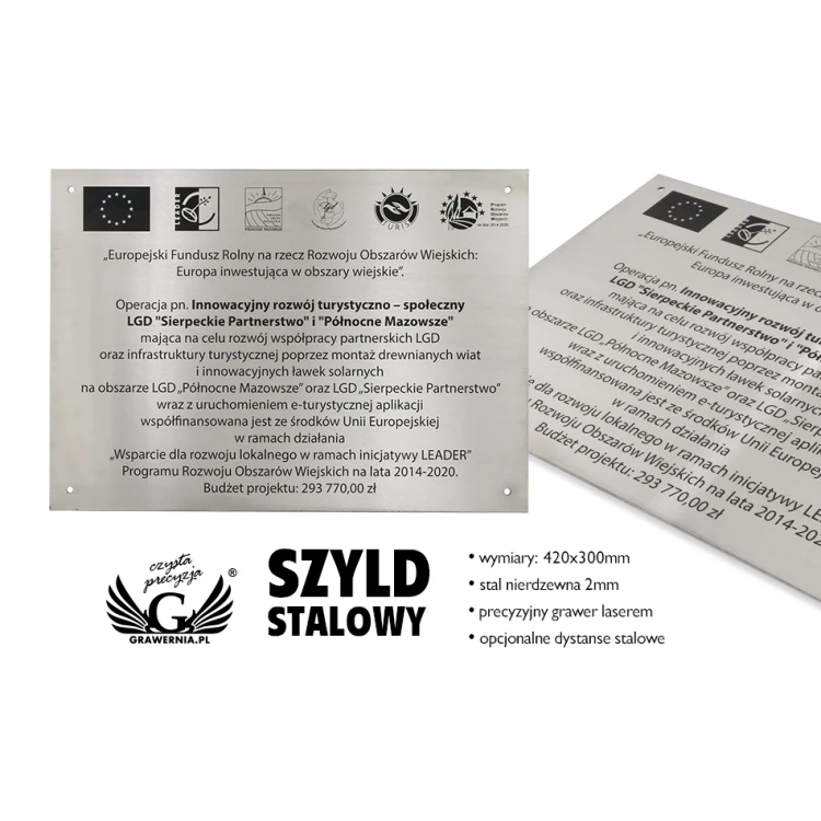 Tablica stalowa - SZ133 - wym. 420x300mm 