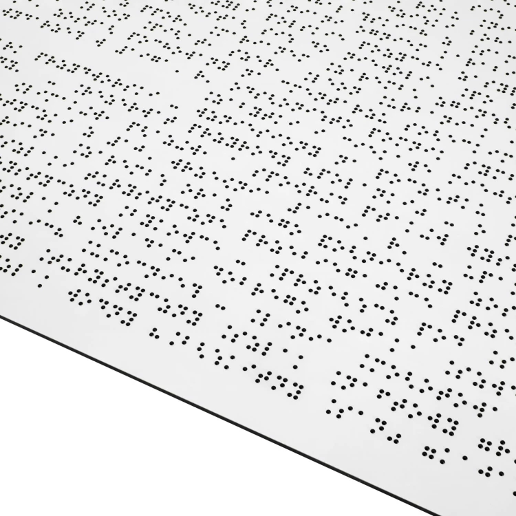Tablica z dibondu z pismem Braille'a - wym. 770x320 mm - TAB669
