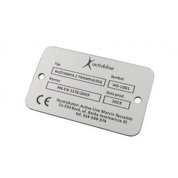 Tabliczka grawerowana z aluminium aluply - wymiar 50x30mm - TAB063