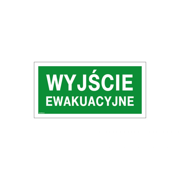 Tabliczka informacyjna wyjście ewakuacyjne - wym. 400x200mm - PVC - kolorowy druk UV - BHP091