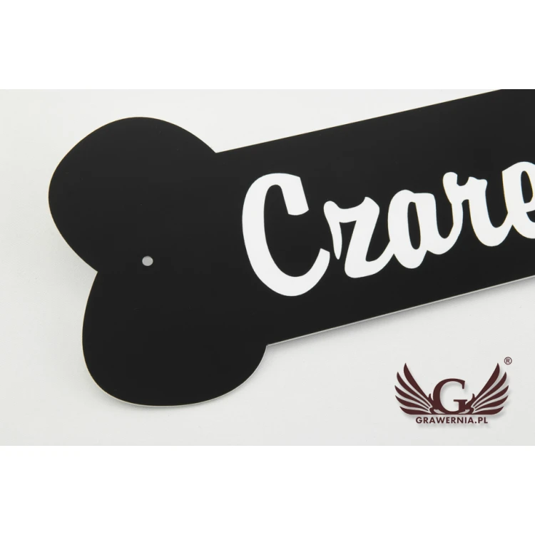 Tabliczka na budę dla psa z dowolnym imieniem - wym: 250x100mm - laminat grawerski - TAB051