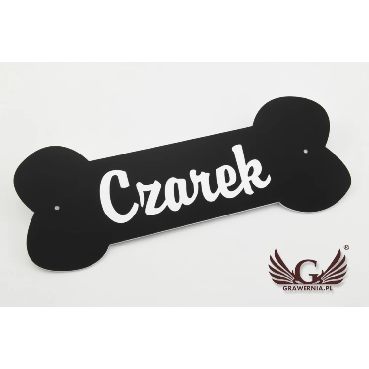 Tabliczka na budę dla psa z dowolnym imieniem - wym: 250x100mm - laminat grawerski - TAB051