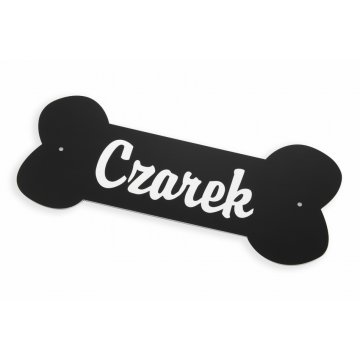 Tabliczka na budę dla psa z dowolnym imieniem - wym: 250x100mm - laminat grawerski - TAB051