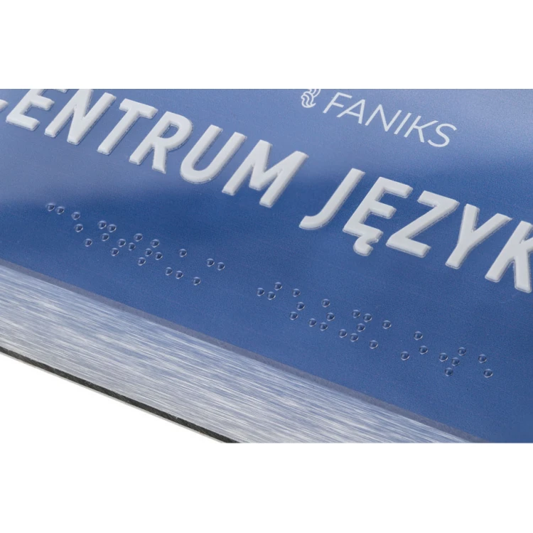 Tabliczka przydrzwiowa z dibondu i plexi z alfabetem Braille'a - wym. 230x110mm - SPD043