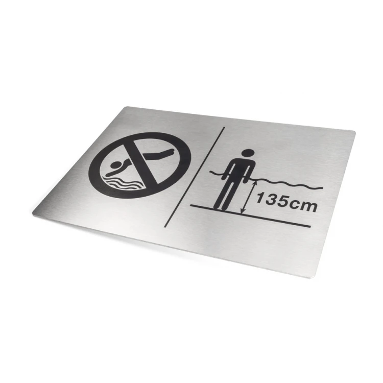 Tabliczka stalowa na basen - wym. 297x210mm (A4) - TAB341
