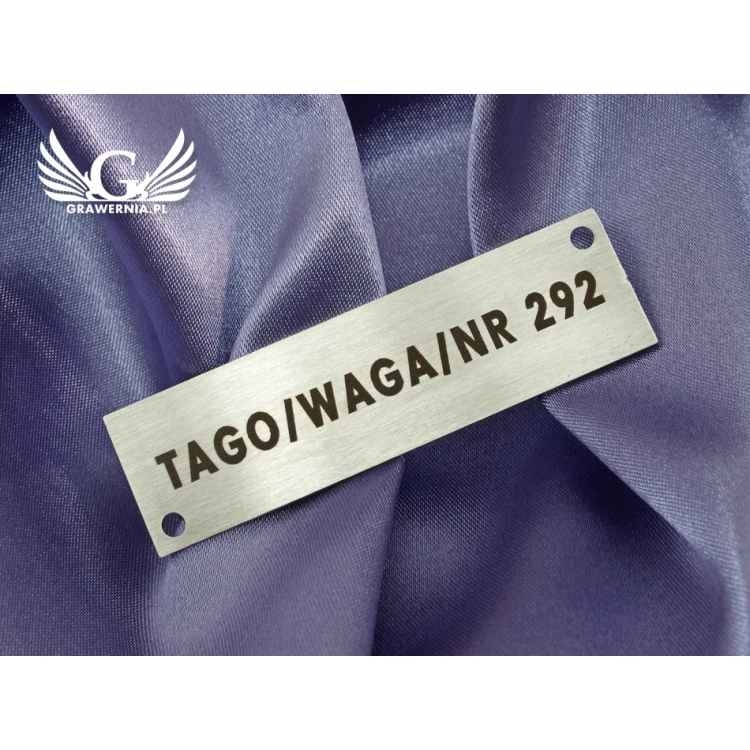 Tabliczka stalowa na produkty - wym. 70x20x1mm