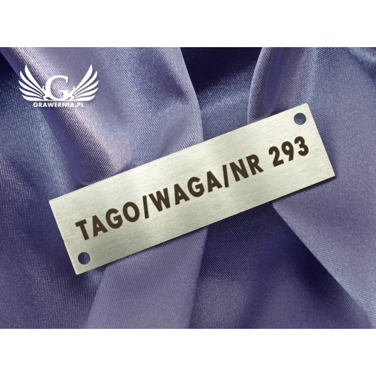 Tabliczka stalowa na produkty - wym. 70x20x1mm
