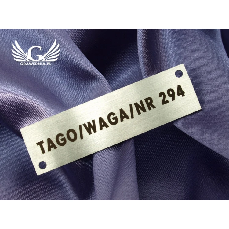 Tabliczka stalowa na produkty - wym. 70x20x1mm