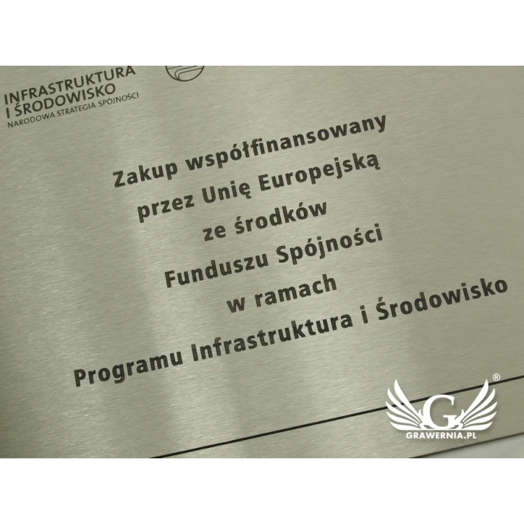 Tabliczka stalowa na produkty - wym. 200x150x2mm