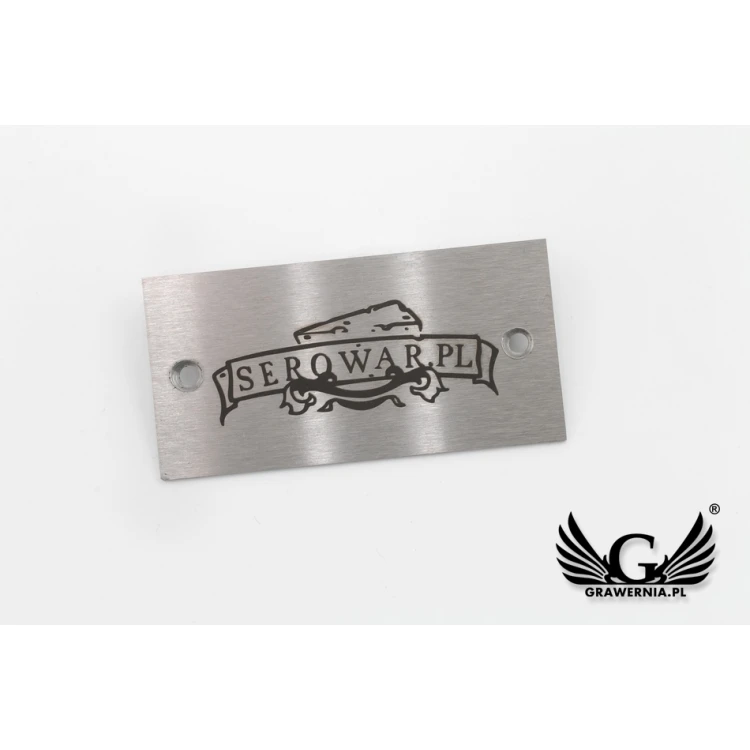 Tabliczka stalowa na produkty - wym. 60x30x1mm - TAB088