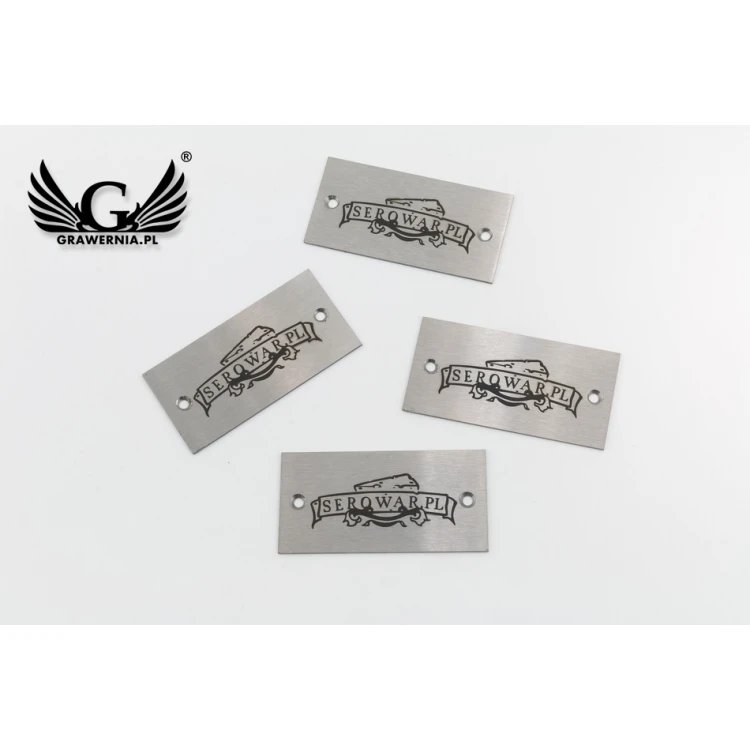 Tabliczka stalowa na produkty - wym. 60x30x1mm - TAB088