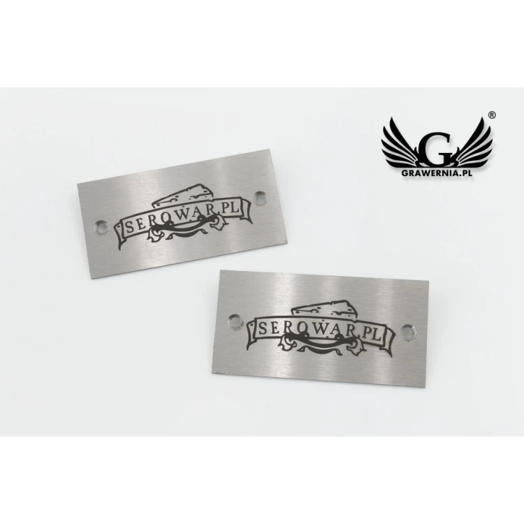 Tabliczka stalowa na produkty - wym. 60x30x1mm - TAB088