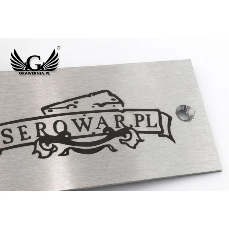 Tabliczka stalowa na produkty - wym. 60x30x1mm - TAB088