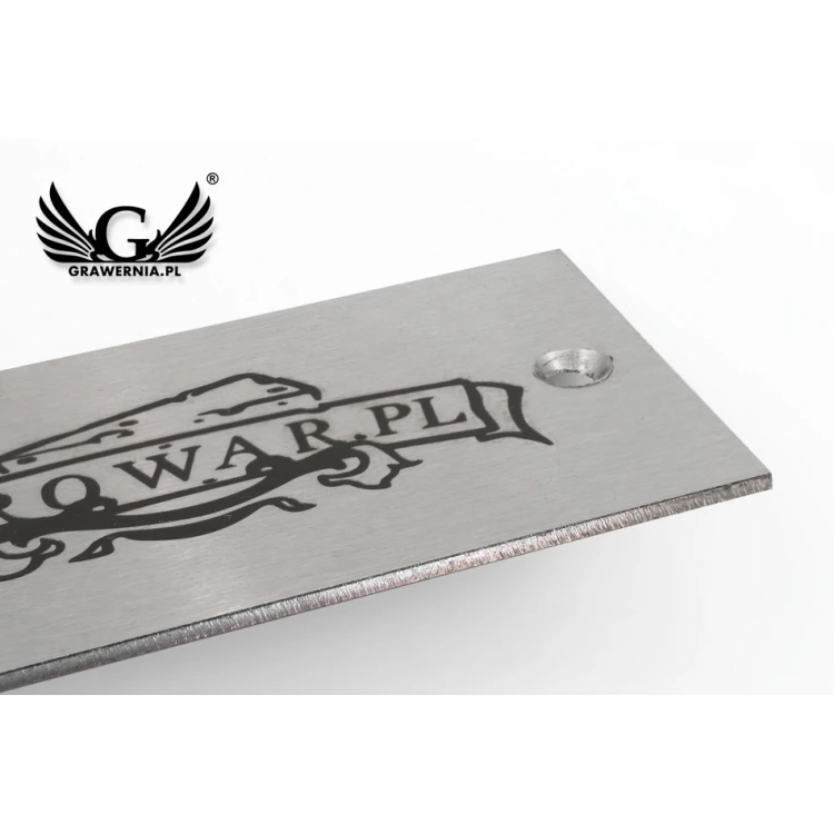 Tabliczka stalowa na produkty - wym. 60x30x1mm - TAB088