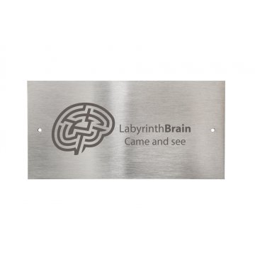 Tabliczka stalowa z dowolnym grawerem - wym. 100x50x1mm - TS040