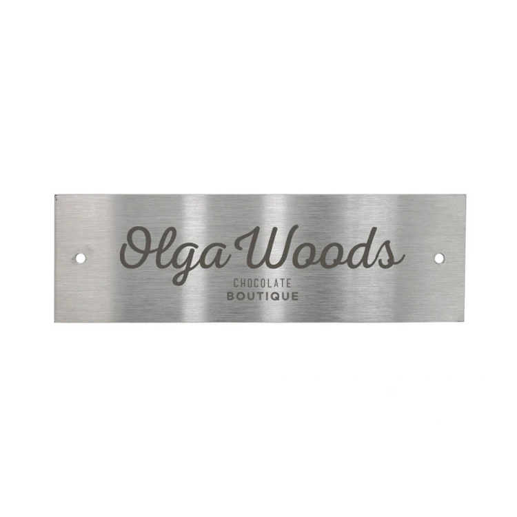 Tabliczka stalowa z dowolnym grawerem - wym. 80x25x1mm - TS001