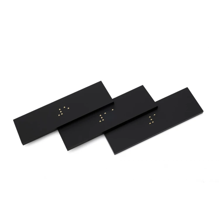 Tabliczka z dowolną numeracją w piśmie Braille'a - akryl czarny mat - wym. 50x25mm - DARK - TAB399 