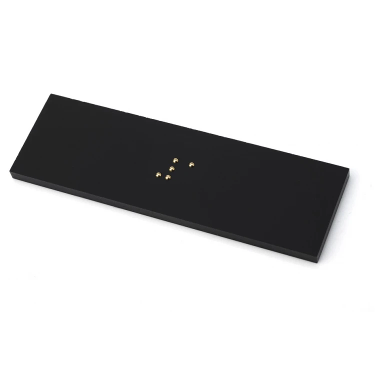 Tabliczka z dowolną numeracją w piśmie Braille'a - akryl czarny mat - wym. 50x25mm - DARK - TAB399 