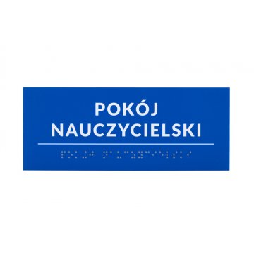 Tabliczka z pismem Braille'a - wym. 200x80mm - PCW twarde - DECO BLUE - TAB459