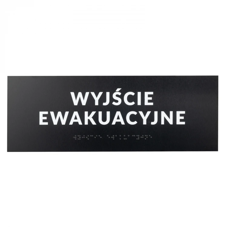 Tabliczka z dowolnym tekstem i pismem Braille'a - wym. 295x105mm - PCW twarde - TAB531