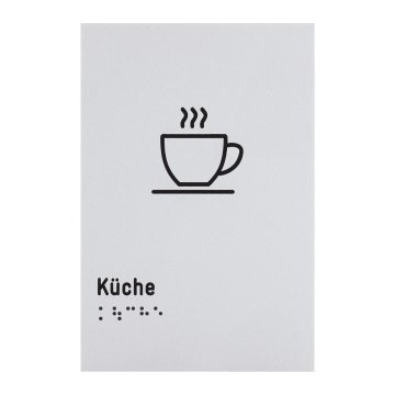 Tabliczka z piktogramem i pismem Braille'a - kuchnia - wym. 100x150mm - TAB631
