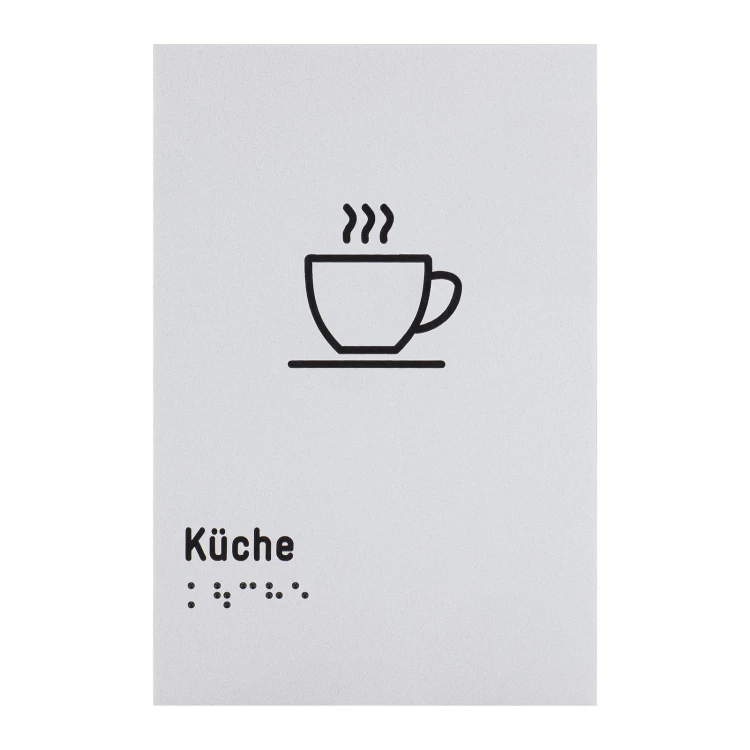 Tabliczka z piktogramem i pismem Braille'a - kuchnia - wym. 100x150mm - TAB631
