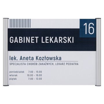 Tabliczka zatrzaskowa IDA SLIM - aluminium - wym. 297x210mm (format A4) - TAB663