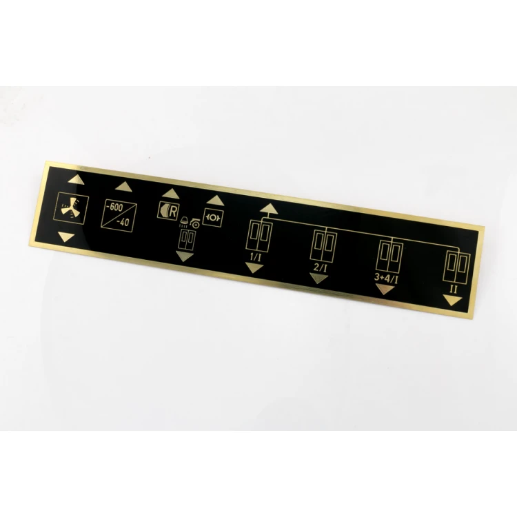 Tabliczka znamionowa z mosiądzu powlekanego grawer CNC - wymiary: 287x57mm - TZN045