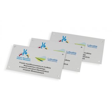 Tabliczki z aluminium anodowanego - niezniszczalny druk - wym. 80x40mm