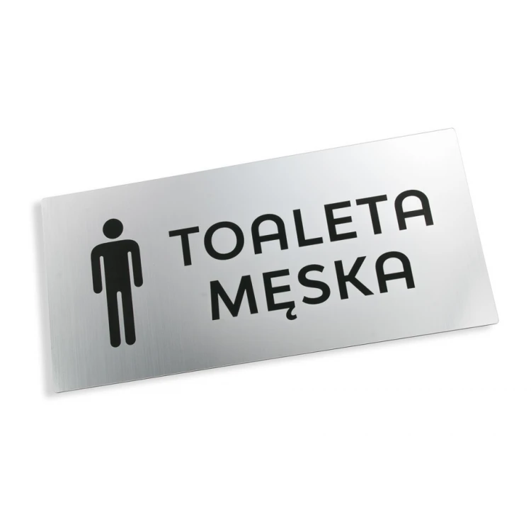 Tabliczki na toalety - srebrny lub złoty laminat - wym. 320x150mm - TT037 