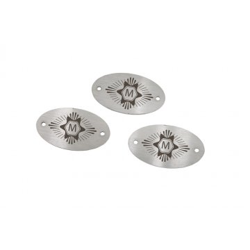 Tabliczki stalowe szczotkowane z Twoim grawerem - wym. 40x23x1mm - TAB123