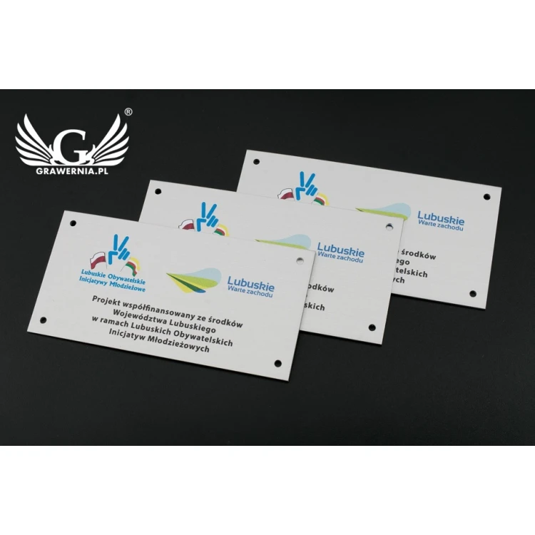 Tabliczki z aluminium anodowanego - niezniszczalny druk - wym. 80x40mm